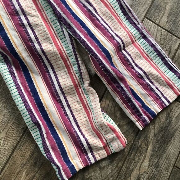 True Craft Striped Colorful Cropped Jumpsuit - Picture 4 of 13